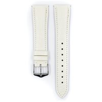 Watchband Hirsch CROCOGRAIN 18 CROCOGRAIN BIANCO 00 - 18 CROCOGRAIN BIANCO 00